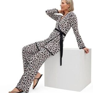 DFV for Target  Black, White and Tan Floral Knit Set